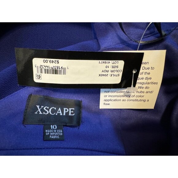 Xscape Dress Blue 10 Long Wedding Cruise Formal Party Mermaid NEW NWT - Picture 12 of 14